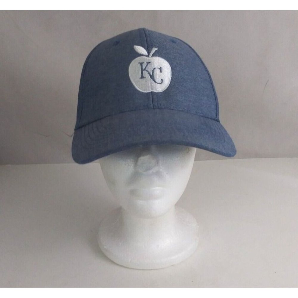 OSFM KC Apple Blue Embroidered Adjustable Unisex 100% Polyester Baseball Cap